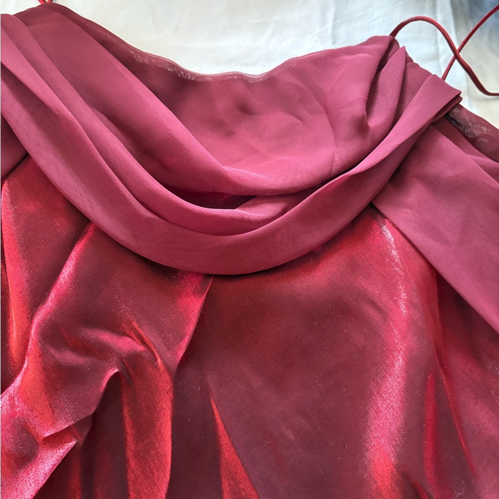 Elegant Red and Pink Dress